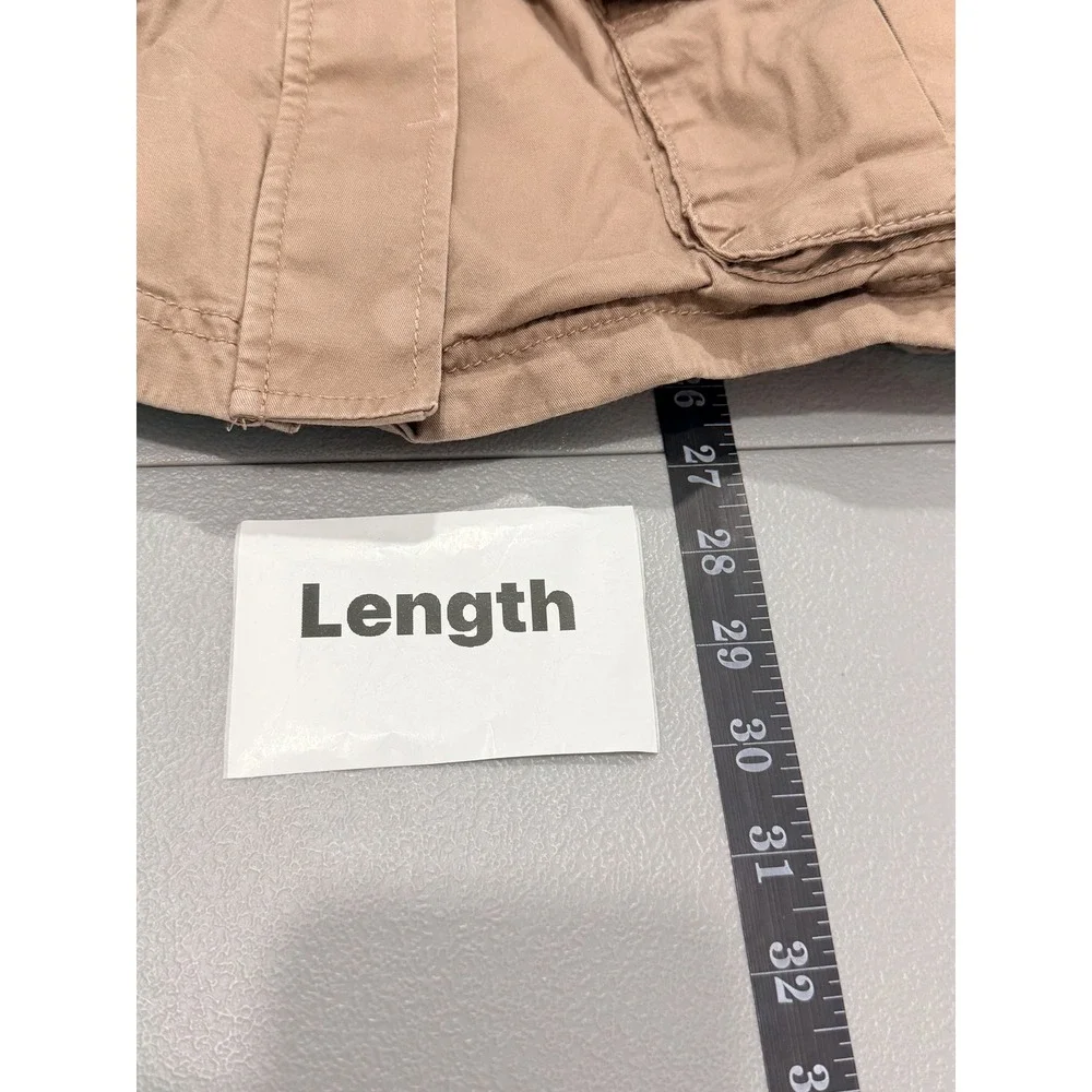 LL Bean Utility Field Jacket Womens M Brown Lined Cotton crunchy granola chore